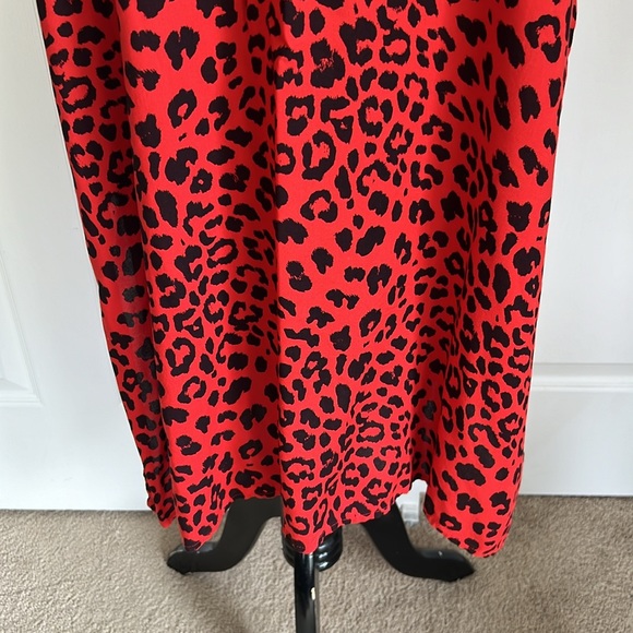 NWT Arizona Jean Co Red and Black Leopard Print Slip Dress Womens Sz XXL - Picture 4 of 13